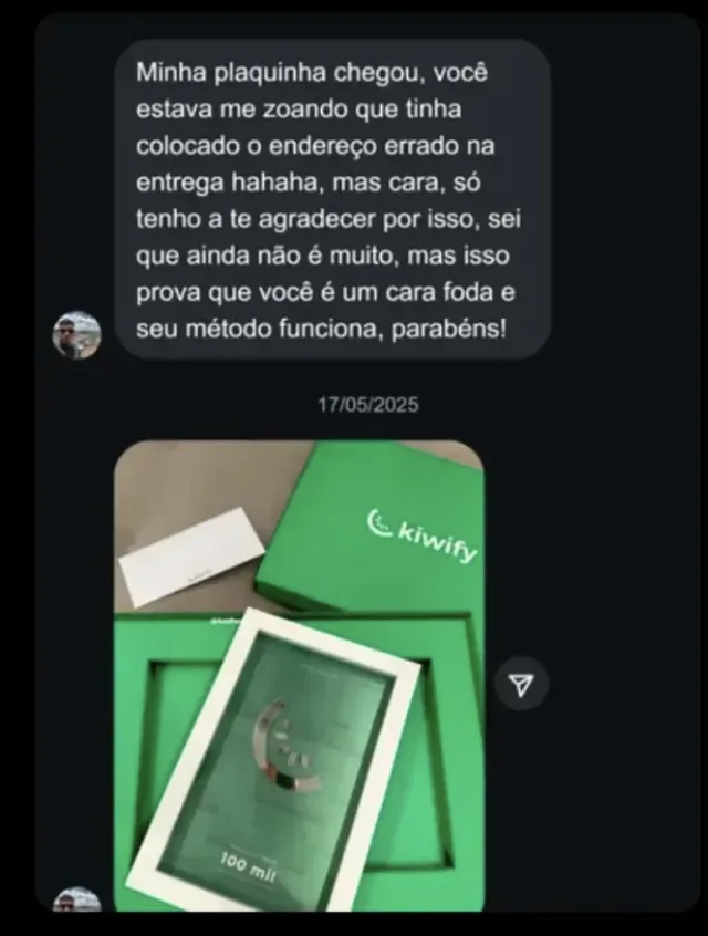 Mensagem de aluno